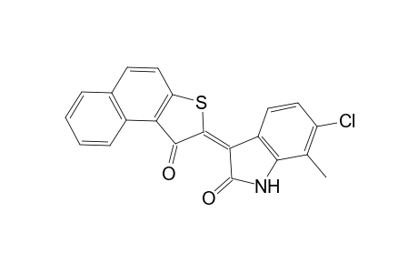 6-Chloro-7-methyl-3-(1-oxonaphtho[2,1-b]thien-2(1H)-ylidene)-1,3-dihydro-2H-indol-2-one