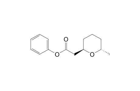 2H-Pyran-2-acetic acid, tetrahydro-6-methyl-, phenyl ester, (2R-trans)-