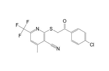 3-pyridinecarbonitrile, 2-[[2-(4-chlorophenyl)-2-oxoethyl]thio]-4-methyl-6-(trifluoromethyl)-
