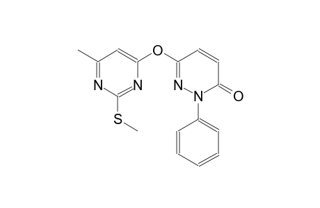 6-{[6-methyl-2-(methylsulfanyl)-4-pyrimidinyl]oxy}-2-phenyl-3(2H)-pyridazinone