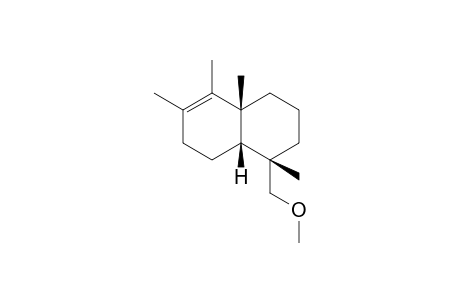 [1S,4aR,8aR] - 1,2,3,4,4a,7,8,8a - octahydro - 1 - methoxymethyl - 1,4a,5,6 - tetramethyl - naphthalene (so Anderson)