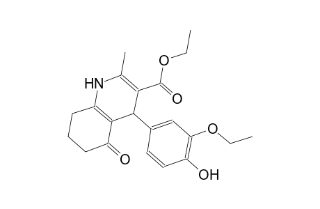 ethyl 4-(3-ethoxy-4-hydroxyphenyl)-2-methyl-5-oxo-1,4,5,6,7,8-hexahydro-3-quinolinecarboxylate