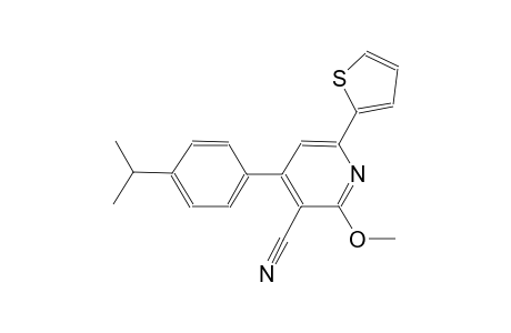 3-pyridinecarbonitrile, 2-methoxy-4-[4-(1-methylethyl)phenyl]-6-(2-thienyl)-