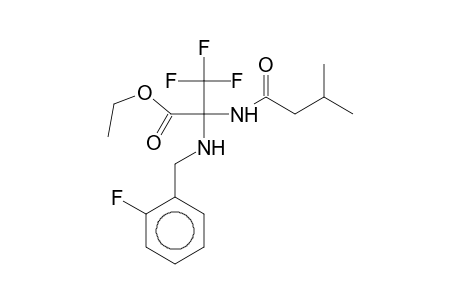 Ethyl 3,3,3-trifluoro-2-(2-fluorobenzylamino)-2-isovaleramidopropionate