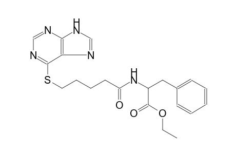 ethyl 3-phenyl-2-{[5-(9H-purin-6-ylsulfanyl)pentanoyl]amino}propanoate