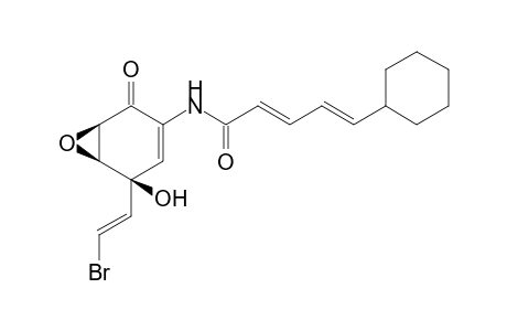 (2E,4E)-N-[(1R,5S,6S)-5-[(E)-2-bromanylethenyl]-5-oxidanyl-2-oxidanylidene-7-oxabicyclo[4.1.0]hept-3-en-3-yl]-5-cyclohexyl-penta-2,4-dienamide