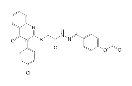 4-[(1E)-N-({[3-(4-chlorophenyl)-4-oxo-3,4-dihydro-2-quinazolinyl]sulfanyl}acetyl)ethanehydrazonoyl]phenyl acetate