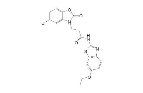 3-(5-chloro-2-oxo-1,3-benzoxazol-3(2H)-yl)-N-(6-ethoxy-1,3-benzothiazol-2-yl)propanamide