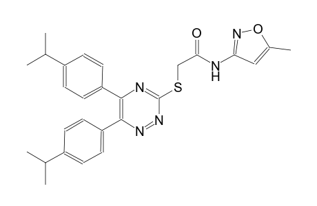 2-{[5,6-bis(4-isopropylphenyl)-1,2,4-triazin-3-yl]sulfanyl}-N-(5-methyl-3-isoxazolyl)acetamide