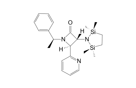 TRANS-(3R,4S)-1-(R)-(ALPHA-METHYLBENZYL)-3-(2,2,5,5-TETRAMETHYL-1-AZA-2,5-DISILACYCLOPENTYL)-4-(2-PYRIDYL)-2-AZETIDINONE