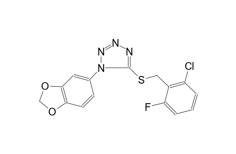 1-(1,3-benzodioxol-5-yl)-1H-tetraazol-5-yl 2-chloro-6-fluorobenzyl sulfide