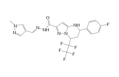 5-(4-fluorophenyl)-N'-[(E)-(1-methyl-1H-pyrazol-4-yl)methylidene]-7-(1,1,2,2,2-pentafluoroethyl)-4,5,6,7-tetrahydropyrazolo[1,5-a]pyrimidine-2-carbohydrazide