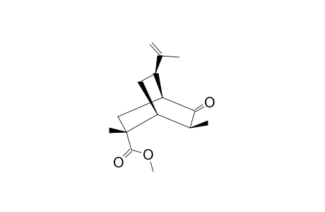 (-)-METHYL-(1R,2R,4S,6S,8R)-8-ISOPROPENYL-2,6-DIMETHYL-5-OXOBICYCLO-[2.2.2]-OCTANE-2-CARBOXYLATE