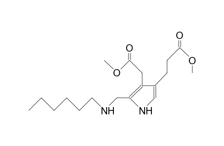 2-Hexylaminomethyl-4-(2-methoxycarbonylethyl)-3- methoxycarbonylmethyl-pyrrole