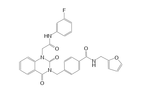 4-[(1-[2-(3-fluoroanilino)-2-oxoethyl]-2,4-dioxo-1,4-dihydro-3(2H)-quinazolinyl)methyl]-N-(2-furylmethyl)benzamide