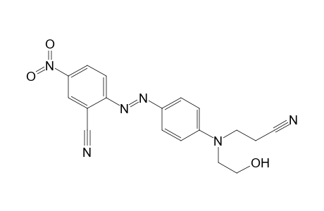 N-Cyanoethyl-N-hydroxyethyl-4-(2-cyano-4-nitrophenylazo)aniline