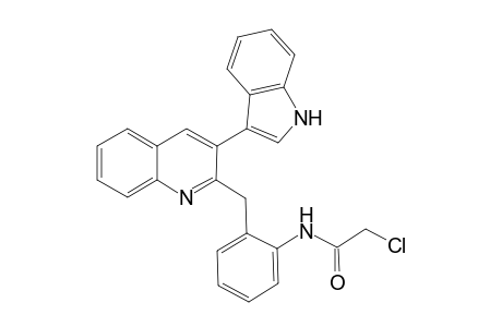 2-Chloranyl-N-[2-[[3-(1H-indol-3-yl)quinolin-2-yl]methyl]phenyl]ethanamide