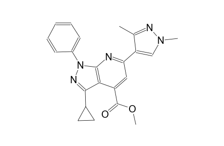 1H-pyrazolo[3,4-b]pyridine-4-carboxylic acid, 3-cyclopropyl-6-(1,3-dimethyl-1H-pyrazol-4-yl)-1-phenyl-, methyl ester