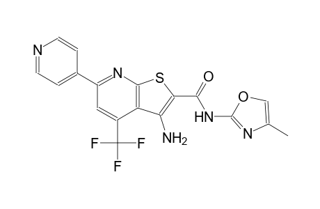 3-amino-N-(4-methyl-1,3-oxazol-2-yl)-6-(4-pyridinyl)-4-(trifluoromethyl)thieno[2,3-b]pyridine-2-carboxamide