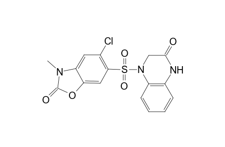 2(1H)-Quinoxalinone, 4-[(5-chloro-2,3-dihydro-3-methyl-2-oxo-1,3-benzoxazol-6-yl)sulfonyl]-3,4-dihydro-