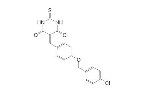 5-{4-[(4-chlorobenzyl)oxy]benzylidene}-2-thioxodihydro-4,6(1H,5H)-pyrimidinedione