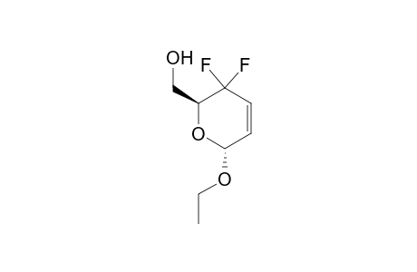 Ethyl (trans)-4,4-difluoro-2,3,4-trideoxy-.beta.-DL-Glycero-hex-2-enopyranoside