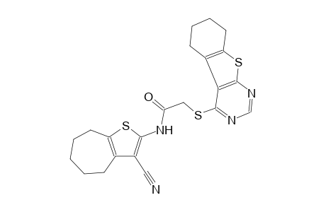 acetamide, N-(3-cyano-5,6,7,8-tetrahydro-4H-cyclohepta[b]thien-2-yl)-2-[(5,6,7,8-tetrahydrobenzo[4,5]thieno[2,3-d]pyrimidin-4-yl)thio]-