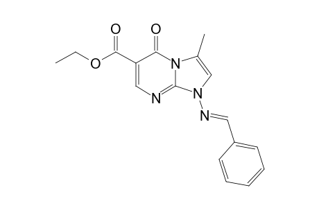 ETHYL-1-BENZYLIDENEAMINO-5-OXO-3-METHYL-1H-IMIDAZO-[1,2-A]-PYRIMIDINE-6-CARBOXYLATE
