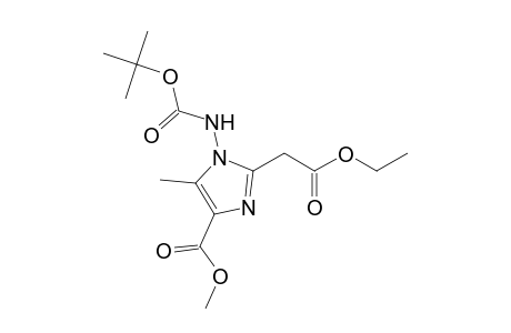 Methyl 1-[(tert-butoxycarbonyl)amino]-2-(2-ethoxy-2-oxoethyl)-5-methyl-1H-imidazole-4-carboxylate