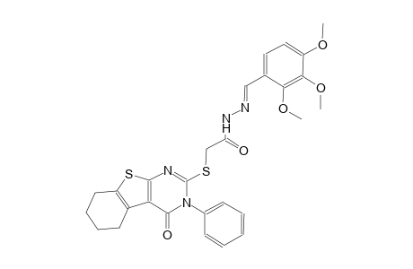 2-[(4-oxo-3-phenyl-3,4,5,6,7,8-hexahydro[1]benzothieno[2,3-d]pyrimidin-2-yl)sulfanyl]-N'-[(E)-(2,3,4-trimethoxyphenyl)methylidene]acetohydrazide