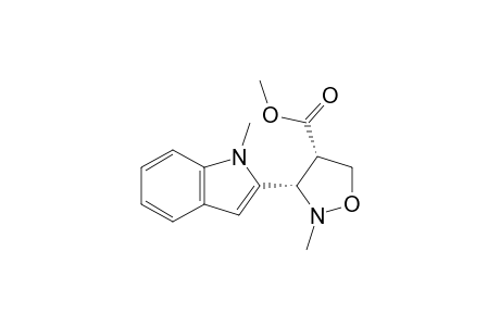 (3S*,4S*)-4-(Methoxycarbonyl)-2-methyl-3-(1'-methylindol-2'-yl)isoxazolidine