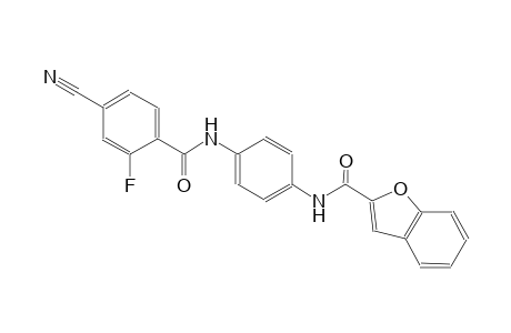 N-{4-[(4-cyano-2-fluorobenzoyl)amino]phenyl}-1-benzofuran-2-carboxamide
