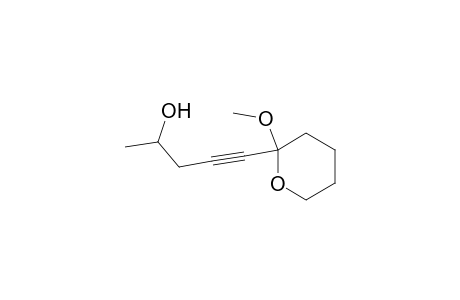 5-(2-Methoxy-2-oxanyl)-4-pentyn-2-ol
