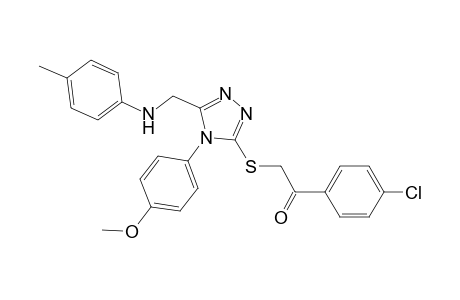 1-(4-Chlorophenyl)-2-[[4-(4-methoxyphenyl)-5-(p-toluidinomethyl)-1,2,4-triazol-3-yl]thio]ethanone