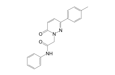6-OXO-3-p-TOLYL-1(6H)-PYRIDAZINEACETANILIDE