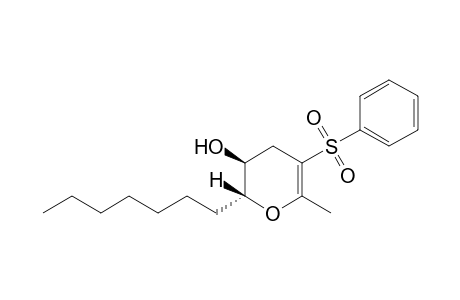 (2R,3S)-5-Benzenesulfonyl-2-heptyl-6-methyl-3,4-dihydro-2H-pyran-3-ol