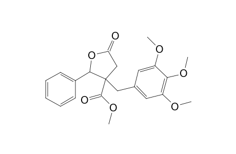 Methyl 5-oxo-2-phenyl-3-(3,4,5-trimethoxybenzyl)tetrahydrofuran-3-carboxylate