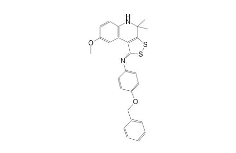 4-(benzyloxy)-N-[(1Z)-8-methoxy-4,4-dimethyl-4,5-dihydro-1H-[1,2]dithiolo[3,4-c]quinolin-1-ylidene]aniline