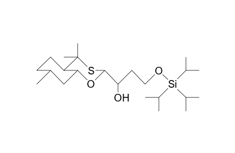 3(eq)-(3-Triisopropylsilyloxy-1(R)-hydroxy-propyl)-5,5,9(eq)-trimethyl-2-oxa-4-thia-trans-bicyclo(4.4.0)decane