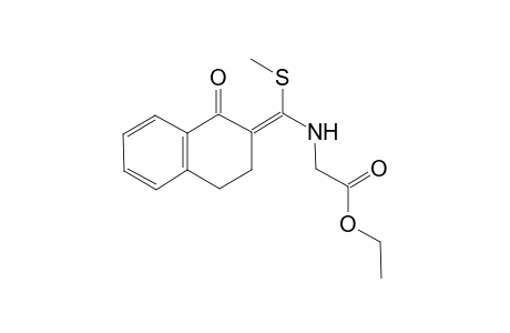 ({Methylsulfanyl-[1-oxo-3,4-dihydro-1H-naphthalen-(2Z)-ylidene]-methyl}-amino)-acetic acid ethyl ester