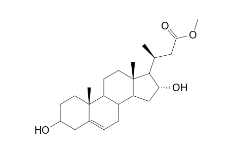 Methyl 3.beta.,16.alpha.-dihydroxy-nor-chol-5-en-23-oate