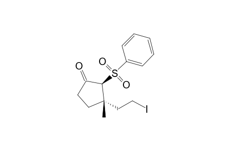 (2S,3S)-3-(2-Iodoethyl)-3-methyl-2-(phenylsulfonyl)cyclopentanone