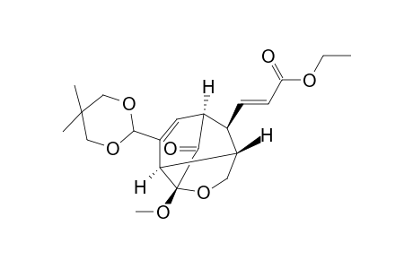 Ethyl (E)-3-{(1R*,2S*,3S*,6R*,7R*)-8-(5,5-Dimethyl-1,3-dioxan-2-yl)-6-methoxy-10-oxo-5-oxatricyclo[4.3.1.0(3,7)]dec-8-en-2-yl}-2-propenoate