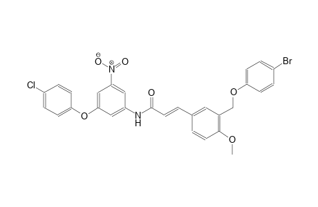 (2E)-3-{3-[(4-bromophenoxy)methyl]-4-methoxyphenyl}-N-[3-(4-chlorophenoxy)-5-nitrophenyl]-2-propenamide