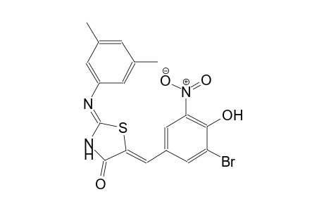 (2Z,5Z)-5-(3-bromo-4-hydroxy-5-nitrobenzylidene)-2-[(3,5-dimethylphenyl)imino]-1,3-thiazolidin-4-one