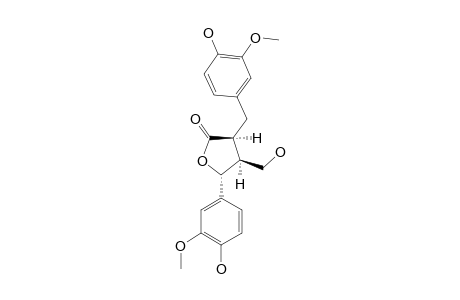 ISOHYDROXYMATAIRESINOL;(3R,4R,5S)-(+)-4ï-HYDROXY-3ï-METHOXYPHENYLMETHYL)-4-(HYDROXYMETHYL)-5-(4-HYDROXY-3-METHOXYPHENYL)-DIHYDRO-2-FURANONE