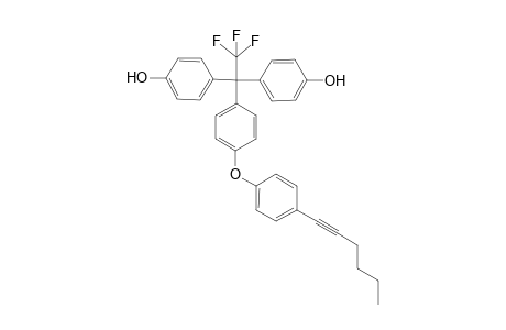 4-[2,2,2-trifluoro-1-[4-(4-hex-1-ynylphenoxy)phenyl]-1-(4-hydroxyphenyl)ethyl]phenol