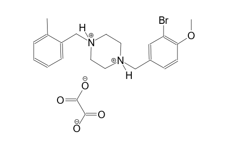 1-(3-bromo-4-methoxybenzyl)-4-(2-methylbenzyl)piperazinediium oxalate