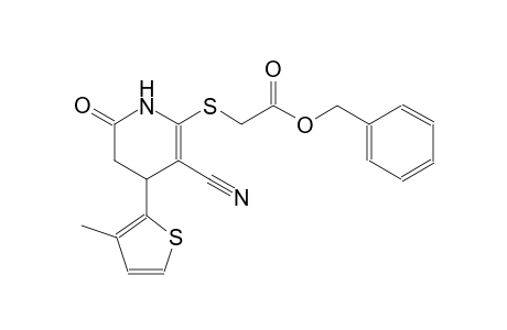 acetic acid, [[3-cyano-1,4,5,6-tetrahydro-4-(3-methyl-2-thienyl)-6-oxo-2-pyridinyl]thio]-, phenylmethyl ester