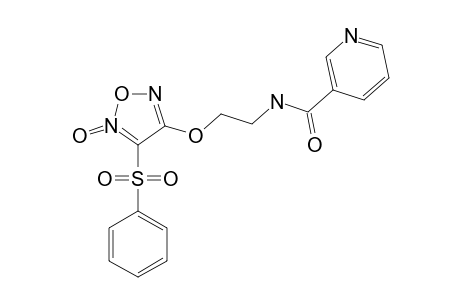 N-[2-(3-BENZENSULFONYLFUROXAN-4-YLOXY)-ETHYL]-NICOTINAMIDE